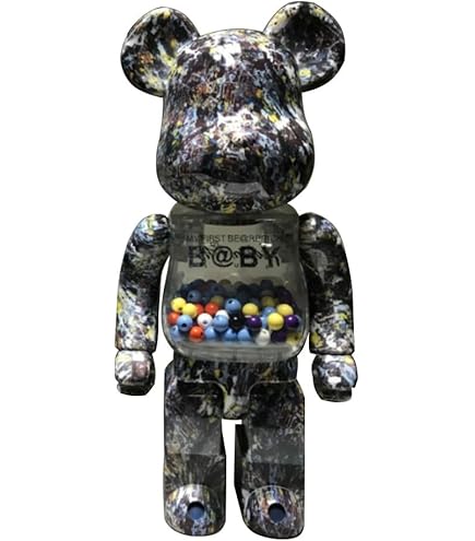 MKOLKGNE Bearbrick 400% Violent Bear Splashing Ink Art Graffiti